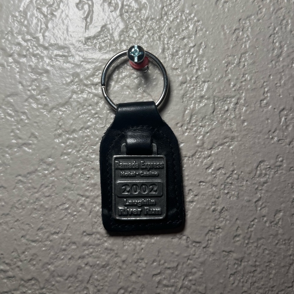 Black Leather Keychain